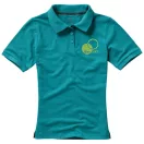 Calgary short sleeve women's polo, Female, Single Piqué of 100% Cotton, Aqua, XS