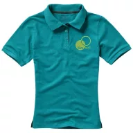   Calgary short sleeve women's polo, Female, Single Piqué of 100% Cotton, Aqua, XS
