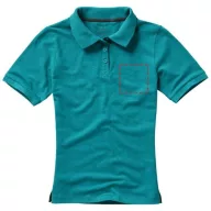   Calgary short sleeve women's polo, Female, Single Piqué of 100% Cotton, Aqua, XS