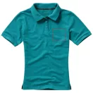 Calgary short sleeve women's polo, Female, Single Piqué of 100% Cotton, Aqua, XXL