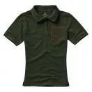 Calgary short sleeve women's polo, Female, Single Piqué of 100% Cotton, Army Green, M