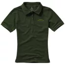 Calgary short sleeve women's polo, Female, Single Piqué of 100% Cotton, Army Green, XL