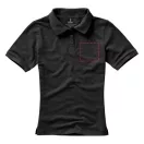 Calgary short sleeve women's polo, Female, Single Piqué of 100% Cotton, Anthracite, M