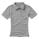 Calgary short sleeve women's polo, Female, Single Piqué of 100% Cotton, Grey melange, M