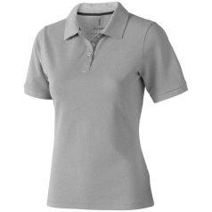   Calgary short sleeve women's polo, Female, Single Piqué of 100% Cotton, Grey melange, XXL