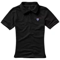   Calgary short sleeve women's polo, Female, Single Piqué of 100% Cotton, solid black, XS