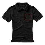   Calgary short sleeve women's polo, Female, Single Piqué of 100% Cotton, solid black, XS