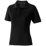   Calgary short sleeve women's polo, Female, Single Piqué of 100% Cotton, solid black, M