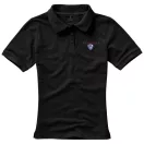 Calgary short sleeve women's polo, Female, Single Piqué of 100% Cotton, solid black, M