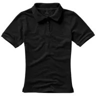   Calgary short sleeve women's polo, Female, Single Piqué of 100% Cotton, solid black, M