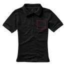 Calgary short sleeve women's polo, Female, Single Piqué of 100% Cotton, solid black, M