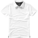 Markham short sleeve men's stretch polo, Male, Double Piqué knit of 95% Cotton and 5% Elastane, White, XS