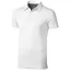 Markham short sleeve men's stretch polo, Male, Double Piqué knit of 95% Cotton and 5% Elastane, White, S