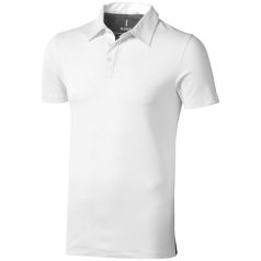  Markham short sleeve men's stretch polo, Male, Double Piqué knit of 95% Cotton and 5% Elastane, White, M