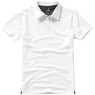   Markham short sleeve men's stretch polo, Male, Double Piqué knit of 95% Cotton and 5% Elastane, White, L
