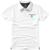   Markham short sleeve men's stretch polo, Male, Double Piqué knit of 95% Cotton and 5% Elastane, White, XL