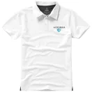 Markham short sleeve men's stretch polo, Male, Double Piqué knit of 95% Cotton and 5% Elastane, White, XXL