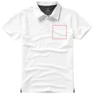 Markham short sleeve men's stretch polo, Male, Double Piqué knit of 95% Cotton and 5% Elastane, White, XXXL