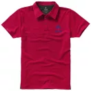 Markham short sleeve men's stretch polo, Male, Double Piqué knit of 95% Cotton and 5% Elastane, Red, S
