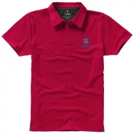   Markham short sleeve men's stretch polo, Male, Double Piqué knit of 95% Cotton and 5% Elastane, Red, S