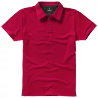   Markham short sleeve men's stretch polo, Male, Double Piqué knit of 95% Cotton and 5% Elastane, Red, S