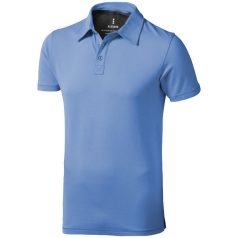   Markham short sleeve men's stretch polo, Male, Double Piqué knit of 95% Cotton and 5% Elastane, Light blue, M