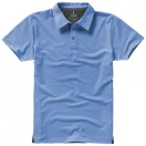 Markham short sleeve men's stretch polo, Male, Double Piqué knit of 95% Cotton and 5% Elastane, Light blue, M