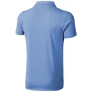 Markham short sleeve men's stretch polo, Male, Double Piqué knit of 95% Cotton and 5% Elastane, Light blue, M