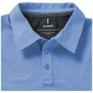 Markham short sleeve men's stretch polo, Male, Double Piqué knit of 95% Cotton and 5% Elastane, Light blue, M