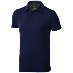   Markham short sleeve men's stretch polo, Male, Double Piqué knit of 95% Cotton and 5% Elastane, Navy, M