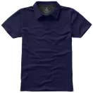 Markham short sleeve men's stretch polo, Male, Double Piqué knit of 95% Cotton and 5% Elastane, Navy, L