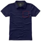 Markham short sleeve men's stretch polo, Male, Double Piqué knit of 95% Cotton and 5% Elastane, Navy, XL