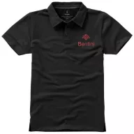   Markham short sleeve men's stretch polo, Male, Double Piqué knit of 95% Cotton and 5% Elastane, Anthracite, L