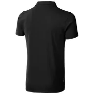   Markham short sleeve men's stretch polo, Male, Double Piqué knit of 95% Cotton and 5% Elastane, Anthracite, L