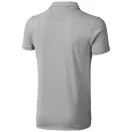 Markham short sleeve men's stretch polo, Male, Double Piqué knit of 95% Cotton and 5% Elastane, Grey melange, M
