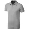 Markham short sleeve men's stretch polo, Male, Double Piqué knit of 95% Cotton and 5% Elastane, Grey melange, L
