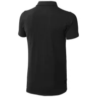   Markham short sleeve men's stretch polo, Male, Double Piqué knit of 95% Cotton and 5% Elastane, solid black, XS