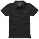 Markham short sleeve men's stretch polo, Male, Double Piqué knit of 95% Cotton and 5% Elastane, solid black, M