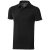 Markham short sleeve men's stretch polo, Male, Double Piqué knit of 95% Cotton and 5% Elastane, solid black, L