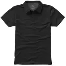 Markham short sleeve men's stretch polo, Male, Double Piqué knit of 95% Cotton and 5% Elastane, solid black, XL