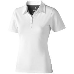   Markham short sleeve women's stretch polo, Female, Double Piqué knit of 95% Cotton and 5% Elastane, White, M