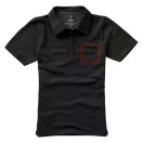 Markham short sleeve women's stretch polo, Female, Double Piqué knit of 95% Cotton and 5% Elastane, Anthracite, XXL