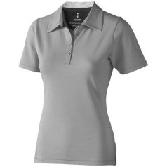   Markham short sleeve women's stretch polo, Female, Double Piqué knit of 95% Cotton and 5% Elastane, Grey melange, XXL