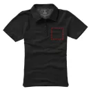 Markham short sleeve women's stretch polo, Female, Double Piqué knit of 95% Cotton and 5% Elastane, solid black, S