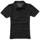 Markham short sleeve women's stretch polo, Female, Double Piqué knit of 95% Cotton and 5% Elastane, solid black, XXL