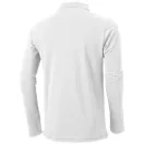 Oakville long sleeve men's polo, Male, Piqué knit of 100% Cotton, White, XS
