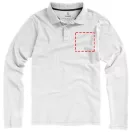 Oakville long sleeve men's polo, Male, Piqué knit of 100% Cotton, White, S