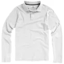Oakville long sleeve men's polo, Male, Piqué knit of 100% Cotton, White, XXXL