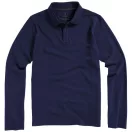 Oakville long sleeve men's polo, Male, Piqué knit of 100% Cotton, Navy, S