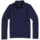 Oakville long sleeve men's polo, Male, Piqué knit of 100% Cotton, Navy, S